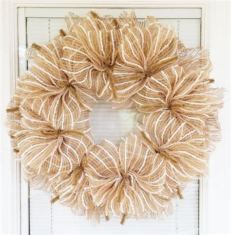 how to make a wreath with metallic mesh fabric|mesh wreath instructions printable.